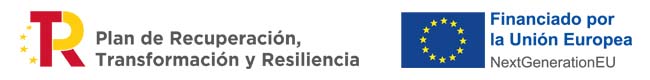 Logotipo plan de recuperación. transformación y resiliencia y Fondos UE Next Generation